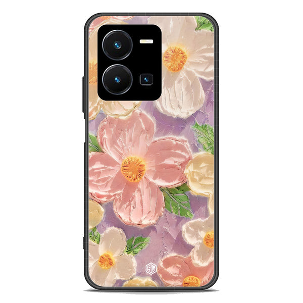 Floral Series Soft Phone Case - Premium Glass Case - Design 11 - Vivo Y35