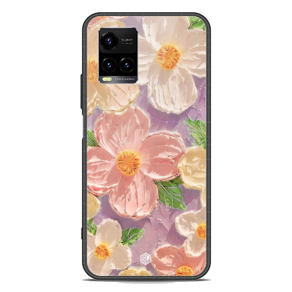 Floral Series Soft Phone Case - Premium Glass Case - Design 11 - Vivo Y21G