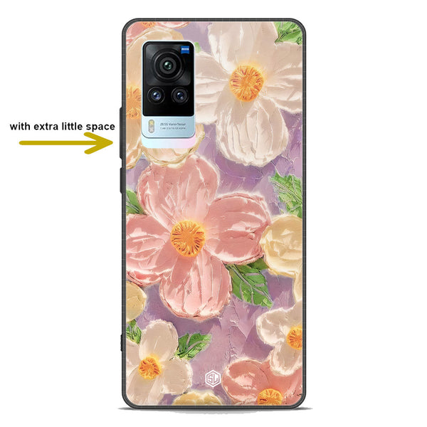 Floral Series Soft Phone Case - Premium Glass Case - Design 11 - Vivo X60 Pro