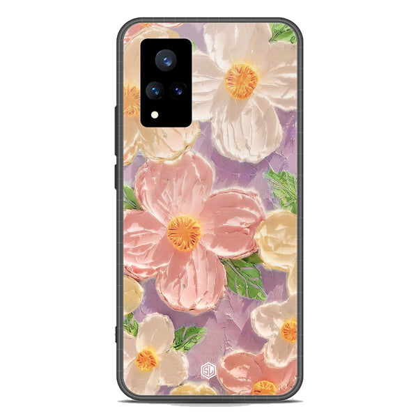 Floral Series Soft Phone Case - Premium Glass Case - Design 11 - Vivo V21