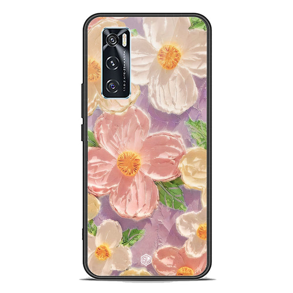 Floral Series Soft Phone Case - Premium Glass Case - Design 11 - Vivo V20 SE