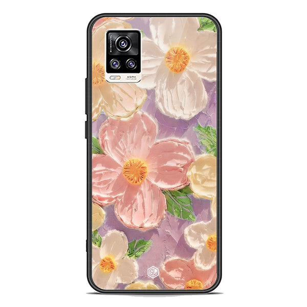 Floral Series Soft Phone Case - Premium Glass Case - Design 11 - Vivo V20