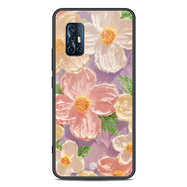 Floral Series Soft Phone Case - Premium Glass Case - Design 11 - Vivo V17