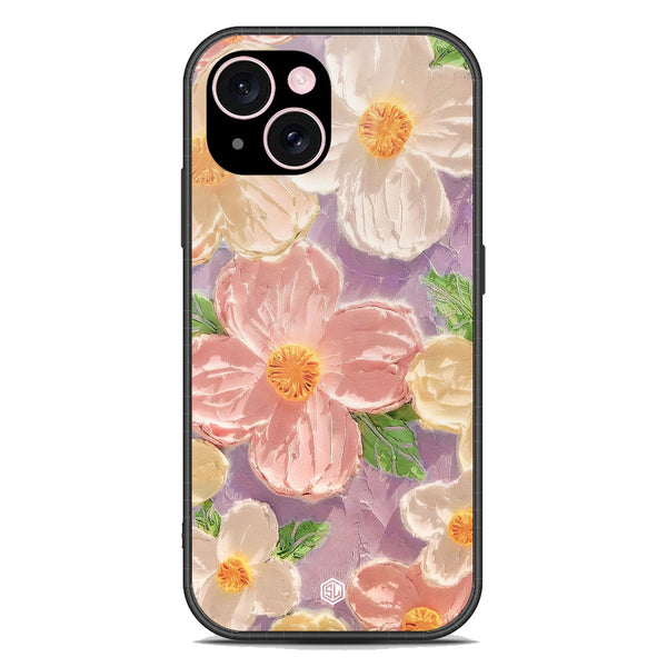 Floral Series Soft Phone Case - Premium Glass Case - Design 11 - iPhone 15