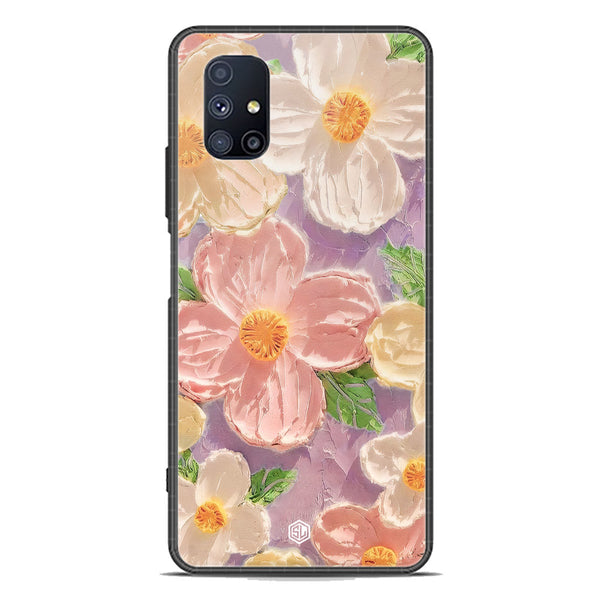 Floral Series Soft Phone Case - Premium Glass Case - Design 11 - Samsung Galaxy M51