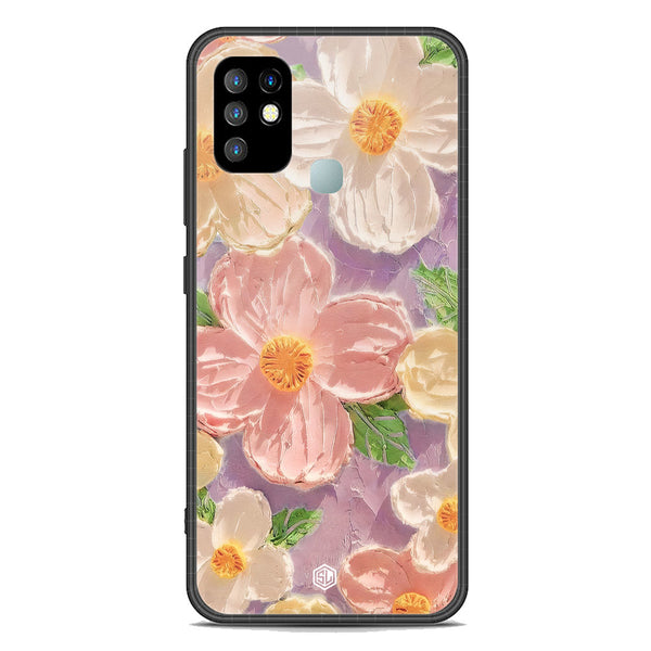 Floral Series Soft Phone Case - Premium Glass Case - Design 11 - Infinix Hot 10