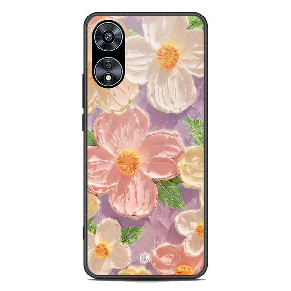 Floral Series Soft Phone Case - Premium Glass Case - Design 11 - Oppo A78 4G