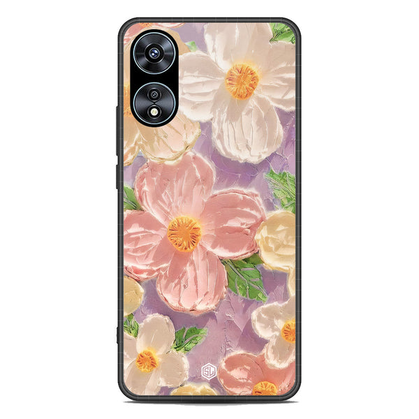 Floral Series Soft Phone Case - Premium Glass Case - Design 11 - Oppo A58 4G