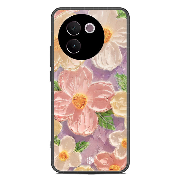 Floral Series Soft Phone Case - Premium Glass Case - Design 11 - Vivo V30e