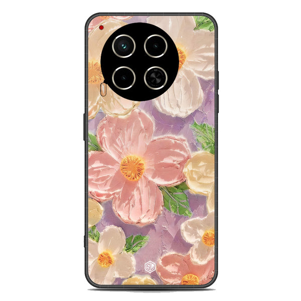 Floral Series Soft Phone Case - Premium Glass Case - Design 11 - Tecno Camon 30