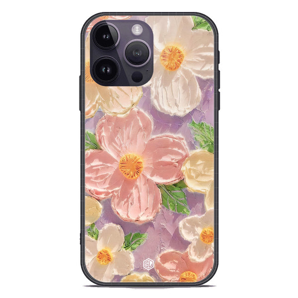 Floral Series Soft Phone Case - Premium Glass Case - Design 11 - iPhone 14 Pro