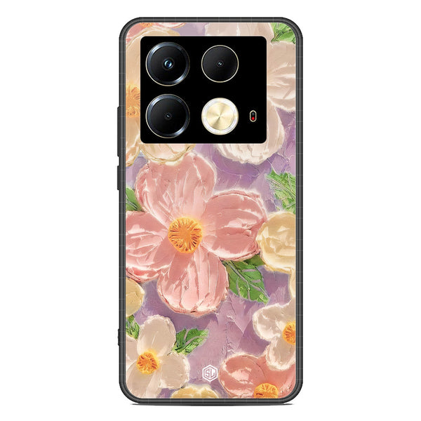 Floral Series Soft Phone Case - Premium Glass Case - Design 11 - Infinix Note 40