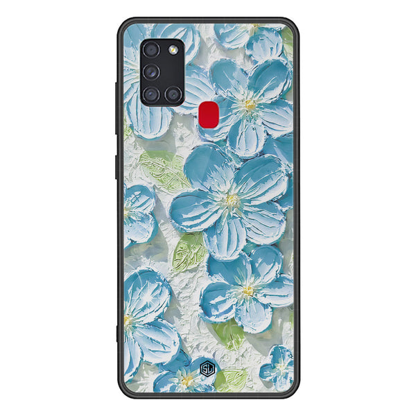 Floral Series Soft Phone Case - Premium Glass Case - Design 12 - Samsung Galaxy A21s