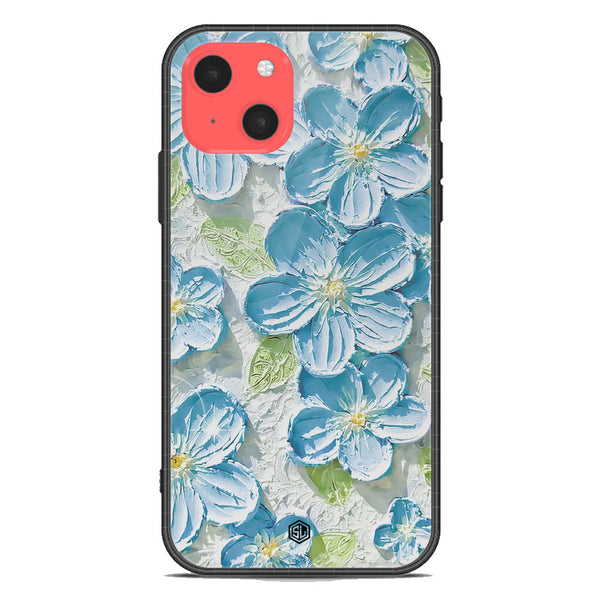 Floral Series Soft Phone Case - Premium Glass Case - Design 12 - iPhone 13 Mini