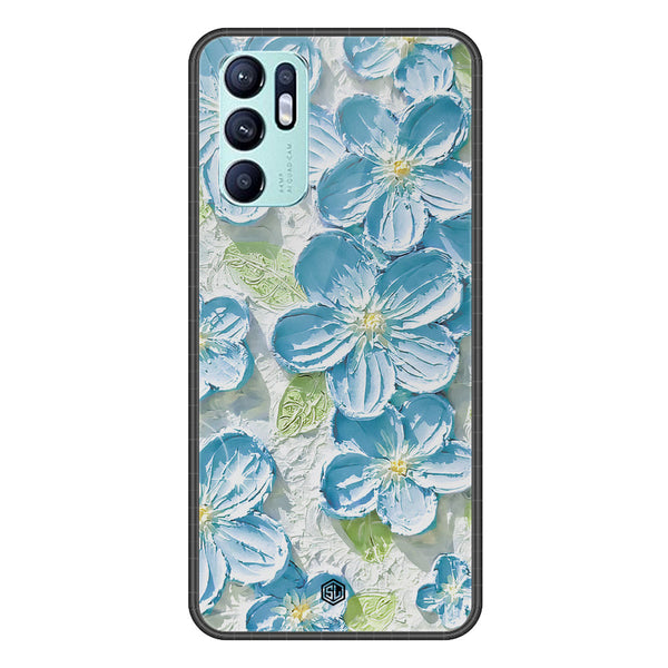 Floral Series Soft Phone Case - Premium Glass Case - Design 12 - Oppo Reno 6