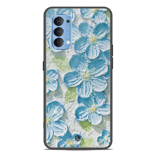 Floral Series Soft Phone Case - Premium Glass Case - Design 12 - Oppo Reno 4