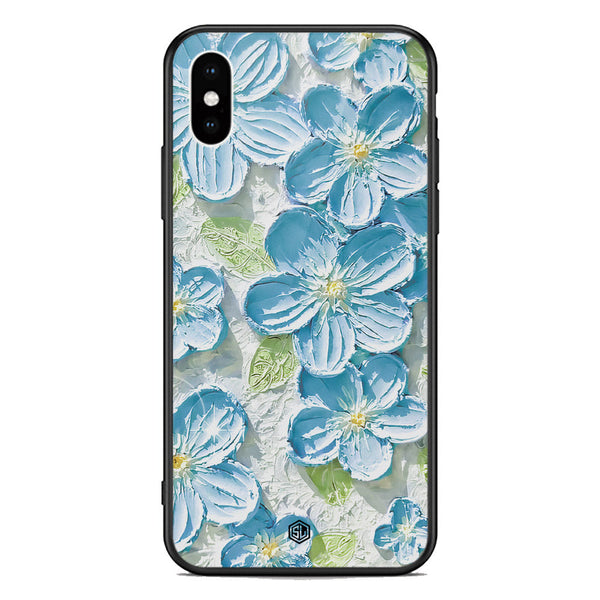 Floral Series Soft Phone Case - Premium Glass Case - Design 12 - iPhone XS Max