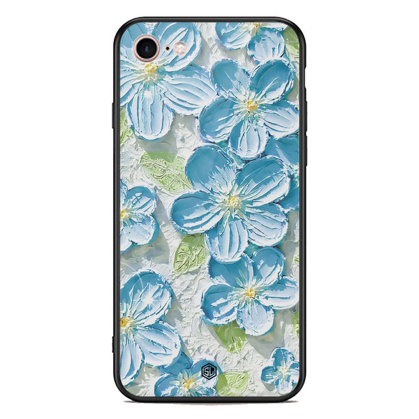 Floral Series Soft Phone Case - Premium Glass Case - Design 12 - iPhone 8 / 7