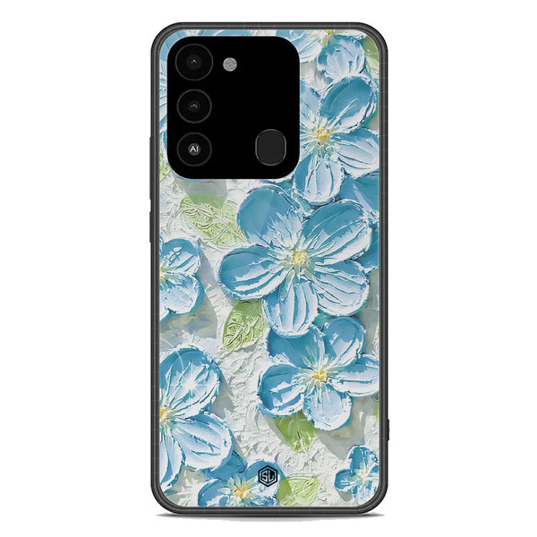 Floral Series Soft Phone Case - Premium Glass Case - Design 12 - Tecno Spark 8C