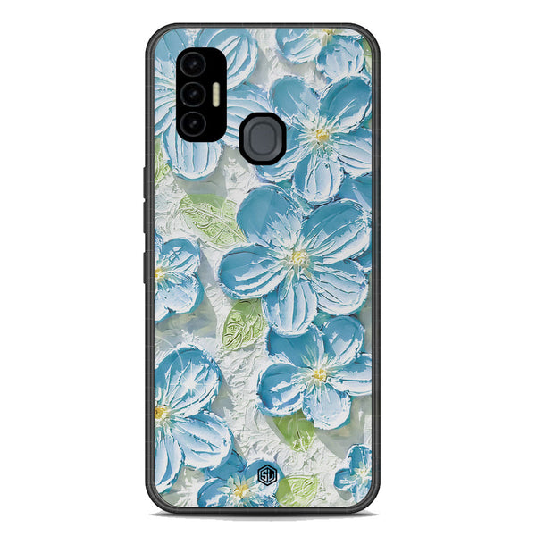 Floral Series Soft Phone Case - Premium Glass Case - Design 12 - Tecno Spark 7