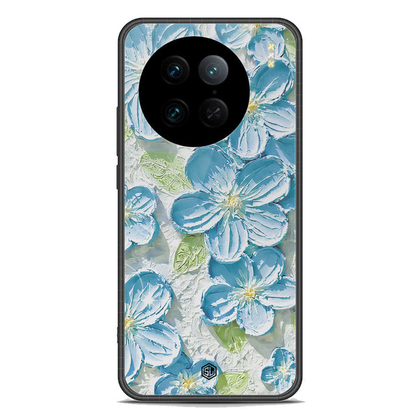 Floral Series Soft Phone Case - Premium Glass Case - Design 12 - Vivo X90 Pro