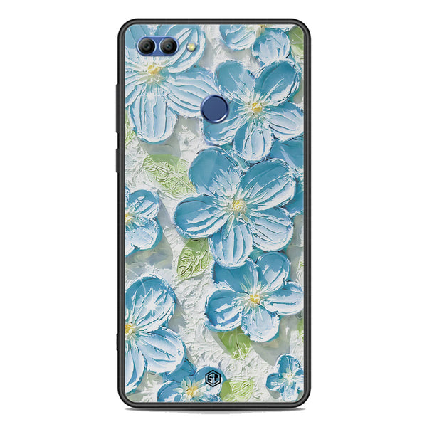 Floral Series Soft Phone Case - Premium Glass Case - Design 12 - Huawei Y9 2018