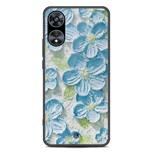 Floral Series Soft Phone Case - Premium Glass Case - Design 12 - Oppo A58 4G