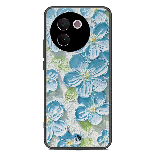 Floral Series Soft Phone Case - Premium Glass Case - Design 12 - Vivo V30e