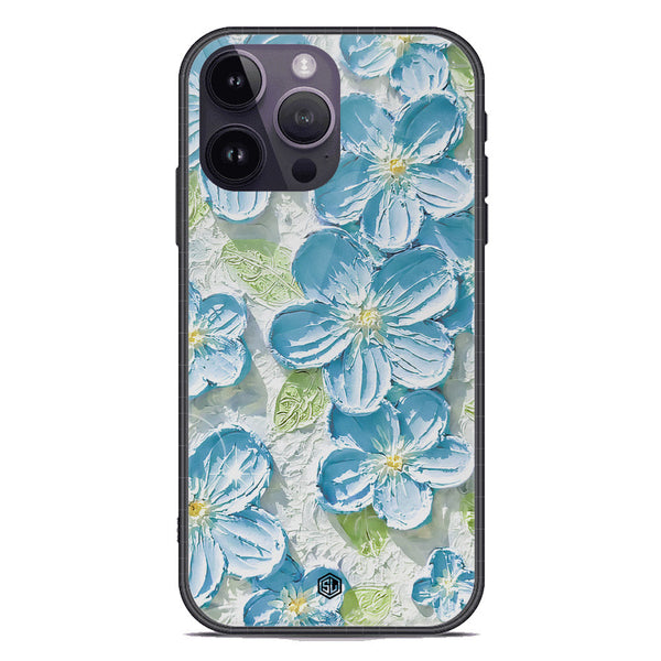 Floral Series Soft Phone Case - Premium Glass Case - Design 12 - iPhone 14 Pro