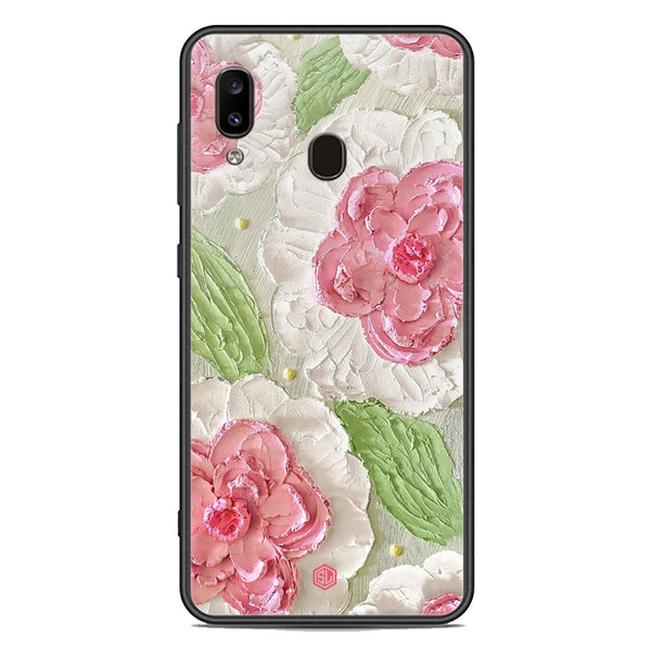 Floral Series Soft Phone Case - Premium Glass Case - Design 13 - Samsung Galaxy A20