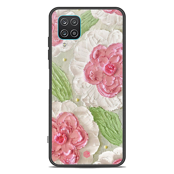 Floral Series Soft Phone Case - Premium Glass Case - Design 13 - Samsung Galaxy A12