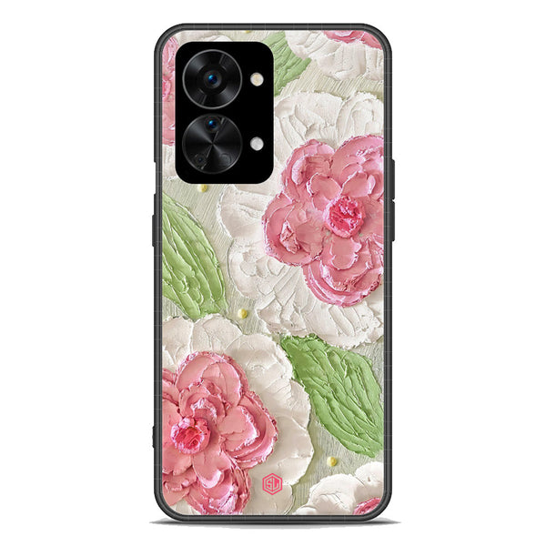 Floral Series Soft Phone Case - Premium Glass Case - Design 13 - OnePlus Nord 2T