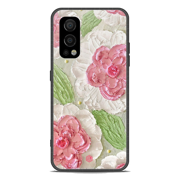 Floral Series Soft Phone Case - Premium Glass Case - Design 13 - OnePlus Nord 2