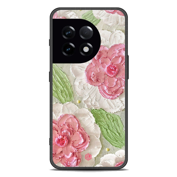 Floral Series Soft Phone Case - Premium Glass Case - Design 13 - OnePlus Ace 2