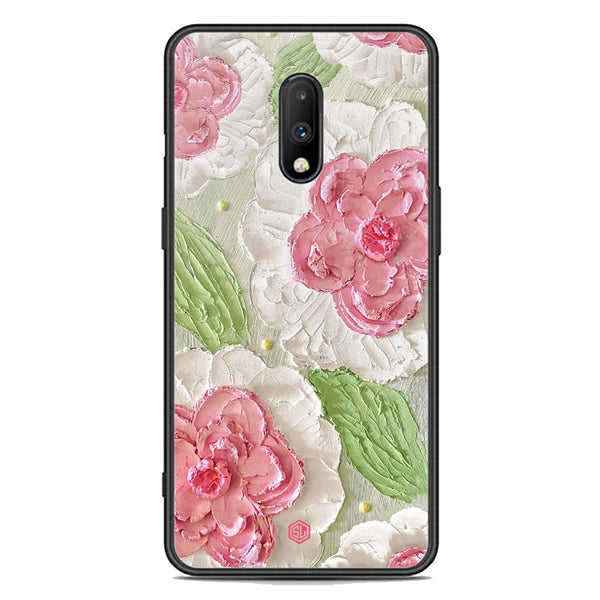 Floral Series Soft Phone Case - Premium Glass Case - Design 13 - OnePlus 7