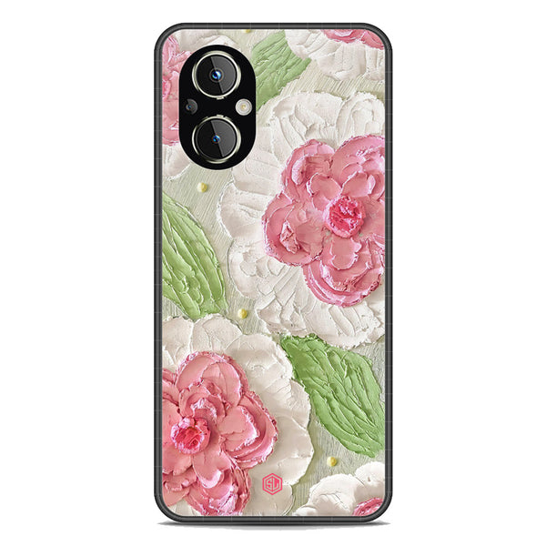 Floral Series Soft Phone Case - Premium Glass Case - Design 13 - Oppo Reno7 Z 5G