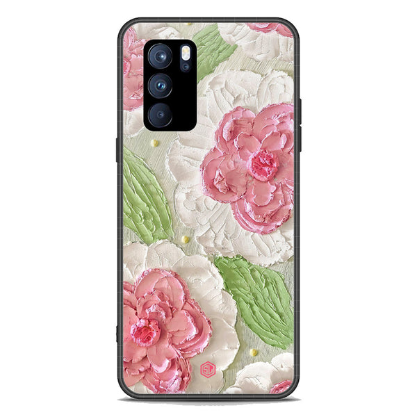 Floral Series Soft Phone Case - Premium Glass Case - Design 13 - Oppo Reno 6 Pro 5G