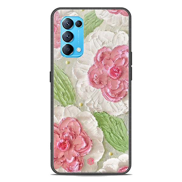 Floral Series Soft Phone Case - Premium Glass Case - Design 13 - Oppo Reno 5 4G