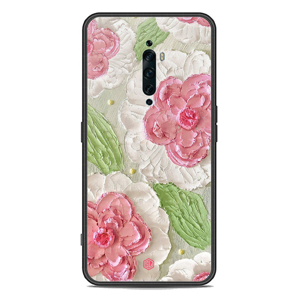 Floral Series Soft Phone Case - Premium Glass Case - Design 13 - Oppo Reno 2F