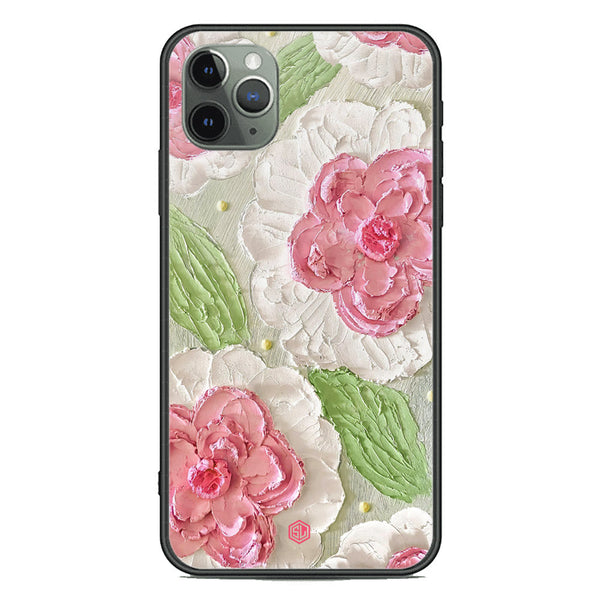 Floral Series Soft Phone Case - Premium Glass Case - Design 13 - iPhone 11 Pro Max