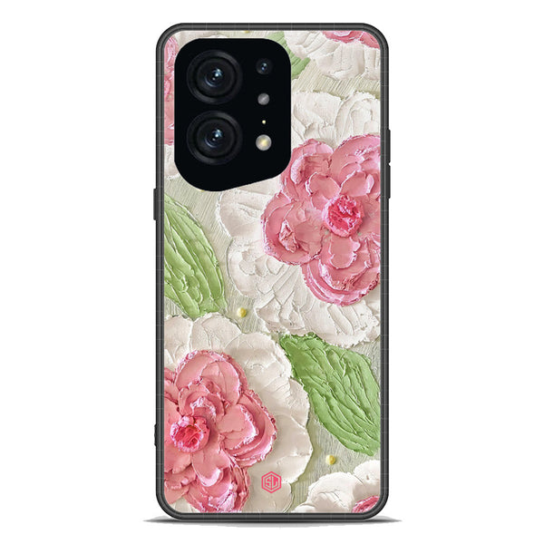 Floral Series Soft Phone Case - Premium Glass Case - Design 13 - Oppo Find X5 Pro