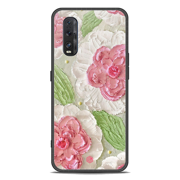 Floral Series Soft Phone Case - Premium Glass Case - Design 13 - Oppo Find X2