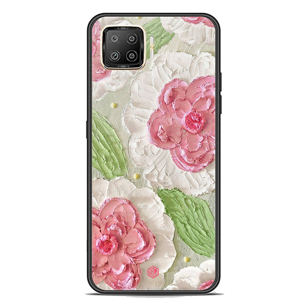 Floral Series Soft Phone Case - Premium Glass Case - Design 13 - Oppo F17 Pro