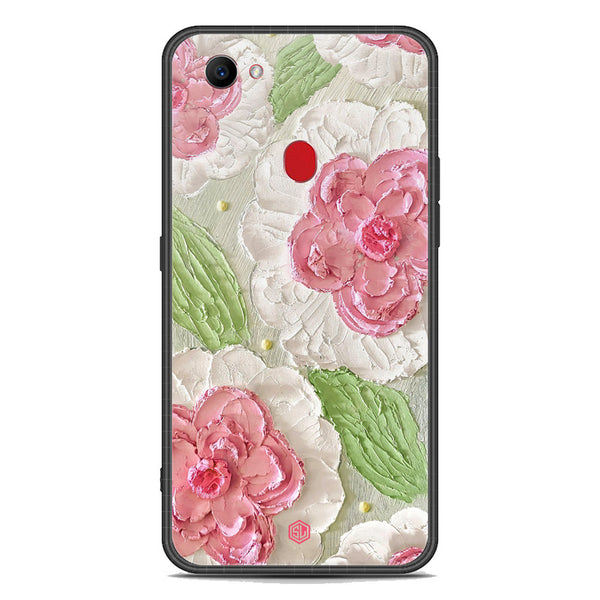 Floral Series Soft Phone Case - Premium Glass Case - Design 13 - Oppo F7