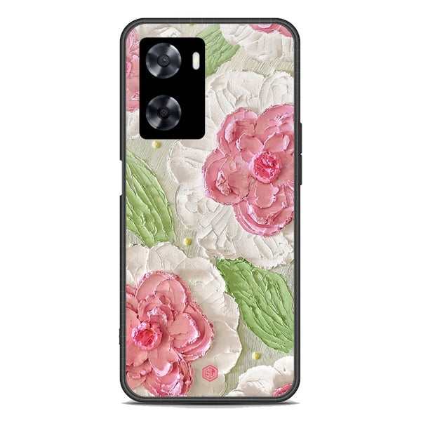 Floral Series Soft Phone Case - Premium Glass Case - Design 13 - Oppo A77s