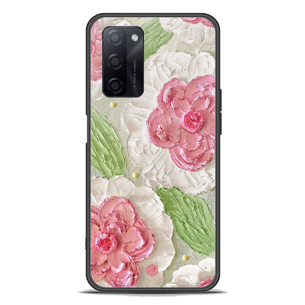 Floral Series Soft Phone Case - Premium Glass Case - Design 13 - Oppo A55 5G