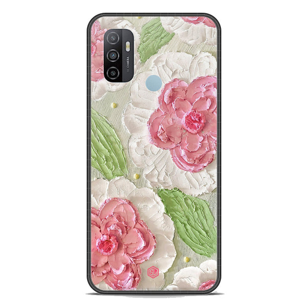 Floral Series Soft Phone Case - Premium Glass Case - Design 13 - Oppo A53