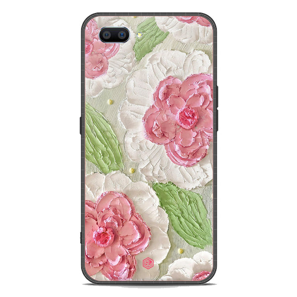 Floral Series Soft Phone Case - Premium Glass Case - Design 13 - Oppo A12e