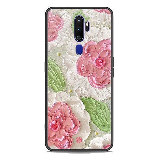 Floral Series Soft Phone Case - Premium Glass Case - Design 13 - Oppo A9 2020