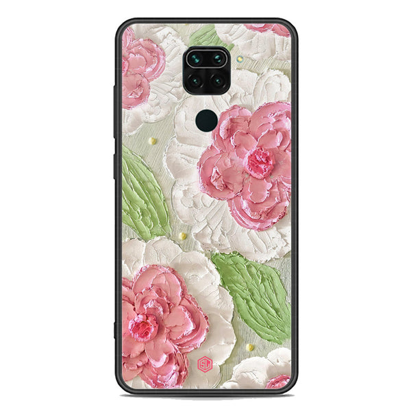 Floral Series Soft Phone Case - Premium Glass Case - Design 13 - Xiaomi Redmi Note 9